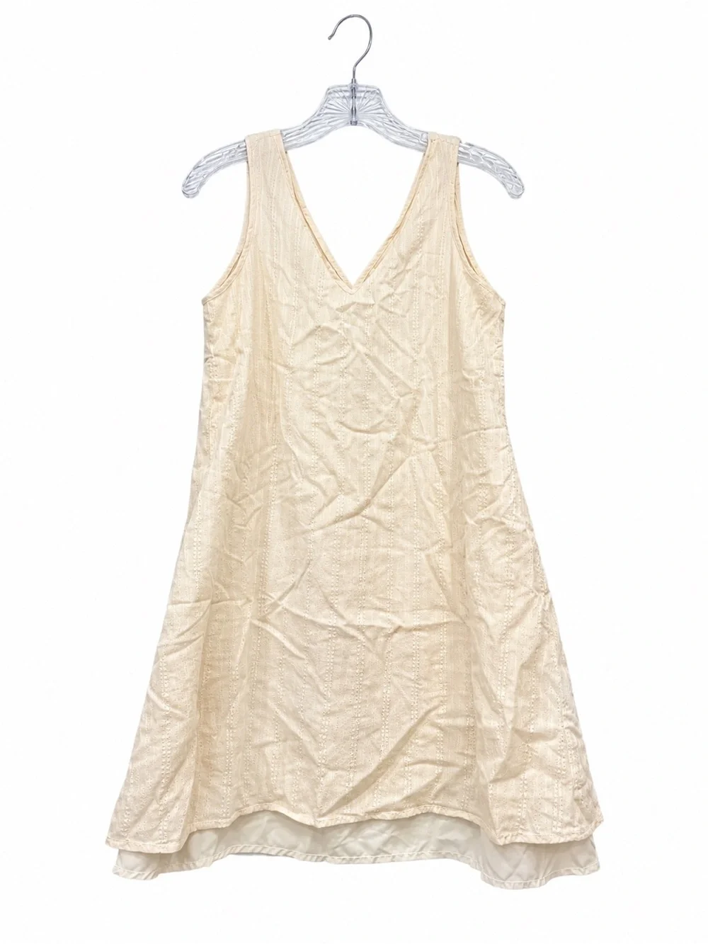 SHEIN Cream Crochet Lace Sleeveless Dress Size M